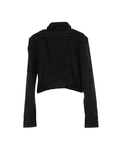 Shop Michael Michael Kors Denim Jacket In Black
