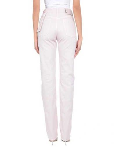 Shop Valentino Garavani Woman Jeans Light Pink Size 28 Cotton, Lambskin