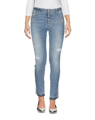 Shop Ermanno Scervino Woman Jeans Blue Size 0 Cotton, Polyester, Elastane