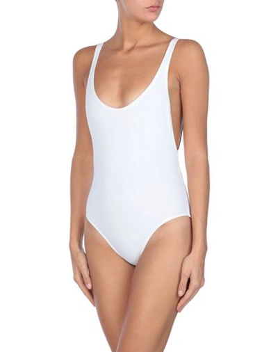 Shop Karla Colletto One-piece Swimsuits In White