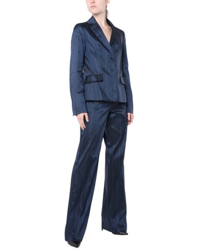 Shop Alberta Ferretti Suit In Dark Blue