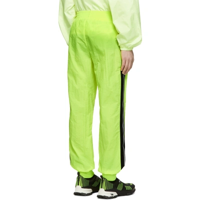 Shop Palm Angels Yellow Track Lounge Pants In 6010ylwblk