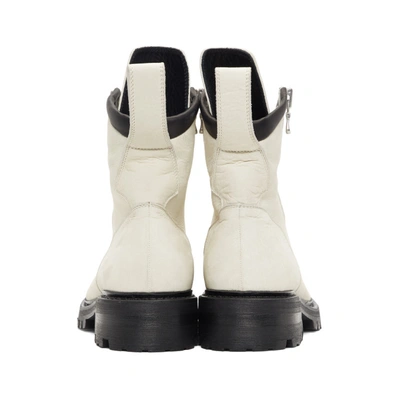 Shop Julius Off-white Combat Boots