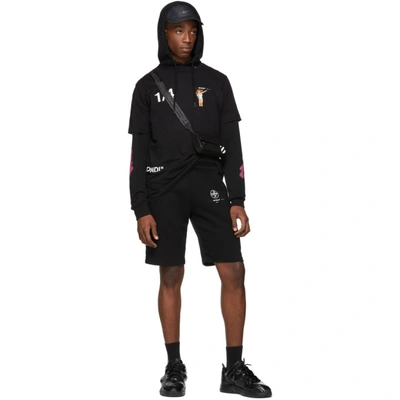 Shop Off-white Black Diag Stencil Hoodie