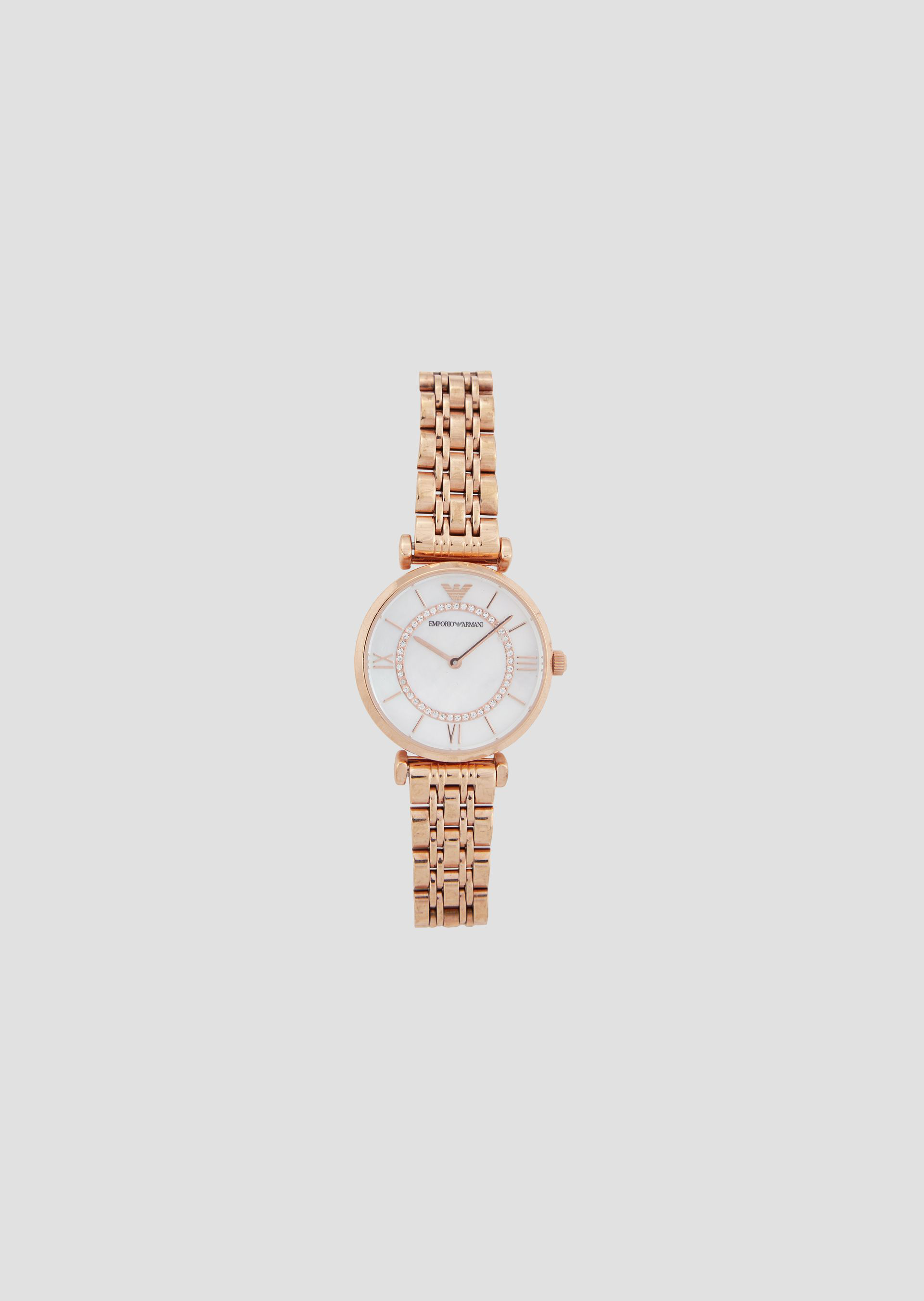 pink armani watch