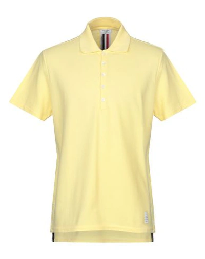 Shop Thom Browne Polo Shirts In Yellow