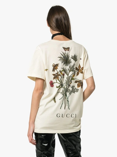 Shop Gucci Oversize T-shirt With Chateau Marmont Print In White