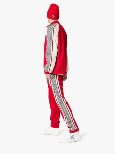 Shop Gucci Oversize Technical Jersey Jacket In Red
