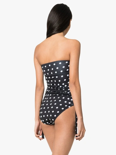 Shop Beth Richards Venice Polkadot Print Swimsuit In Black