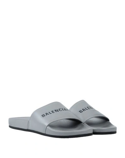 Shop Balenciaga Sandals In Grey