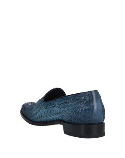 Shop Santoni Loafers In Pastel Blue