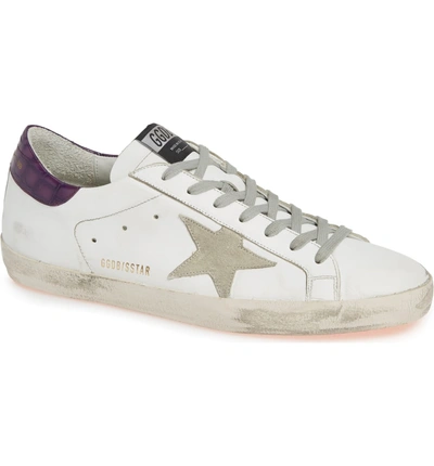 Shop Golden Goose 'superstar' Sneaker In White/ Violet