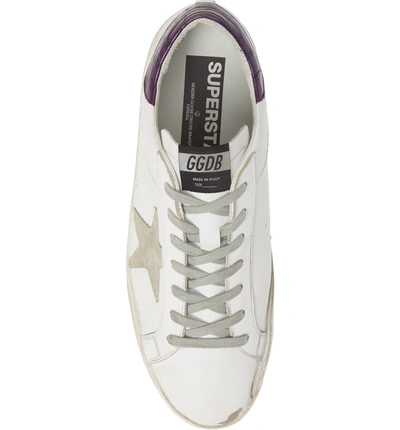 Shop Golden Goose 'superstar' Sneaker In White/ Violet