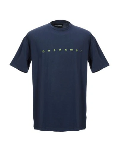 Shop Pas De Mer Man T-shirt Midnight Blue Size S Cotton