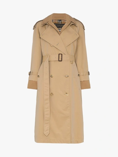 Shop Burberry Gabardine Reconstructed Trench Coat In Brown