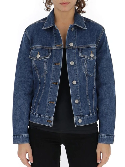 Shop Burberry Rowledge Denim Jacket In Blue