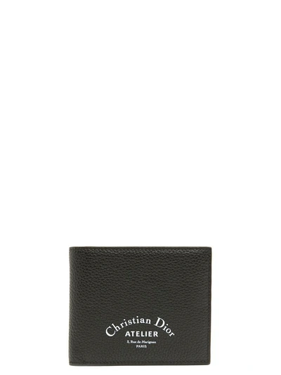 Shop Dior Homme Logo Bifold Wallet In Black