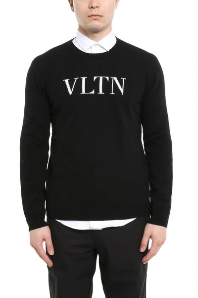 Shop Valentino Vltn Sweater In Black