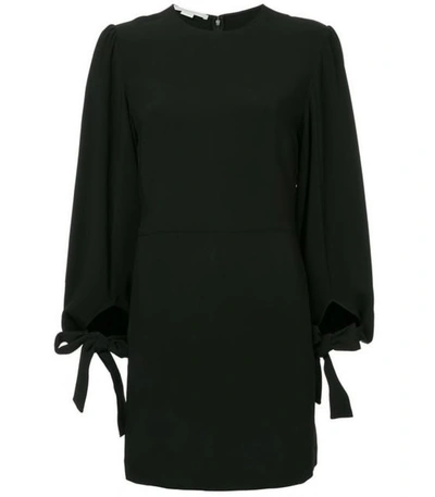 Shop Stella Mccartney Tie Sleeve Dress In Black