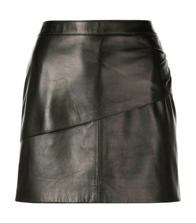 Shop Givenchy Mini Leather Skirt In Black