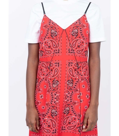 Shop Alexander Wang Bandana Print Midi Dress In Red