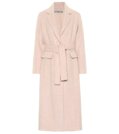 Shop Vince Wool And Alpaca-blend Coat In Pink