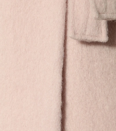 Shop Vince Wool And Alpaca-blend Coat In Pink