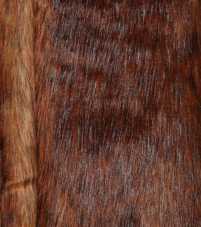 Shop Nanushka Pas Faux Fur Coat In Brown