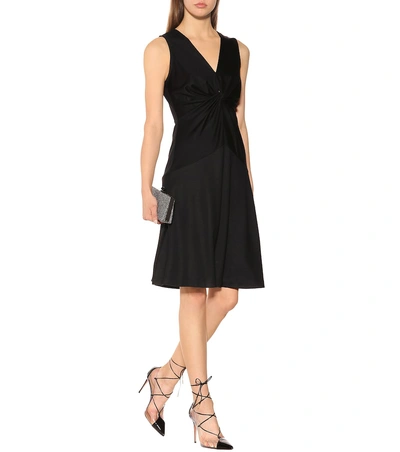 Shop Diane Von Furstenberg Wool-blend Jersey Dress In Black