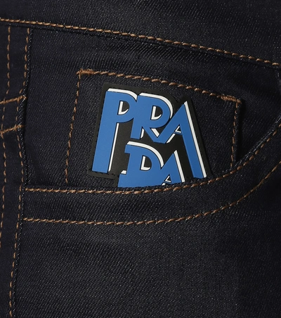 Shop Prada High-rise Straight Jeans In Blue