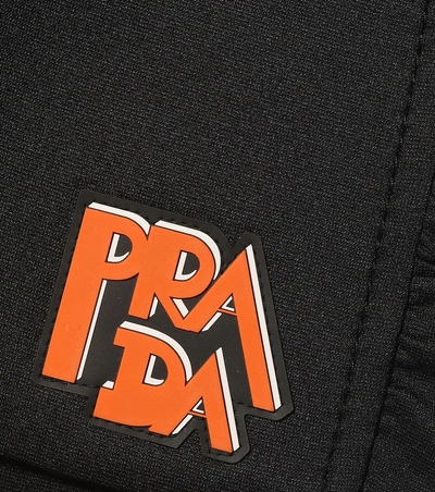 Shop Prada Scuba Miniskirt In Black