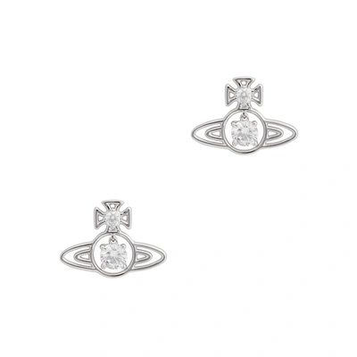 Sheila Silver tone Stud Earrings