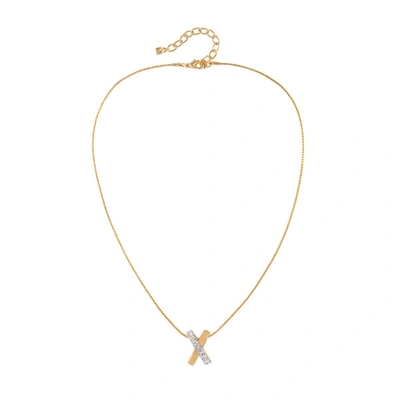 Shop Susan Caplan Vintage 1980s Vintage Nina Ricci Criss-cross Necklace