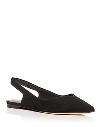 Shop Sigerson Morrison Women's Sunshine Slingback Pointed-toe Flats In Black