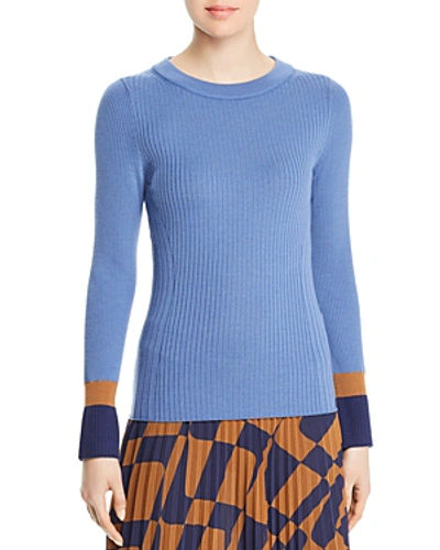 Shop Hugo Boss Fadeline Color-block Ribbed Sweater In Open Misc