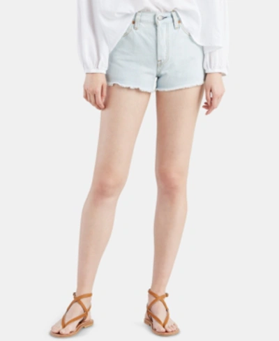 Shop Levi's 501 Cotton High-rise Denim Shorts In Flower Fresh Short