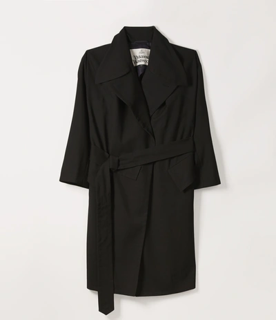 Shop Vivienne Westwood Wilma Wrap Coat Black