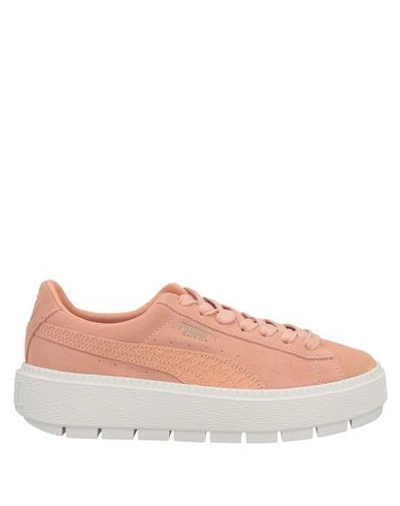 Shop Puma Sneakers In Salmon Pink