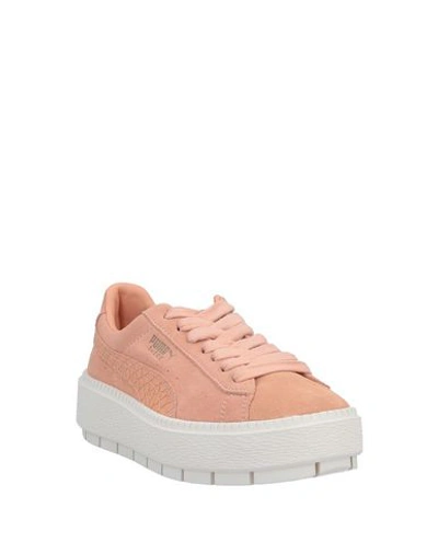 Shop Puma Sneakers In Salmon Pink