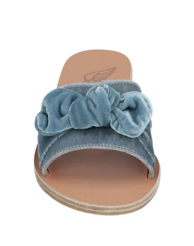 Shop Ancient Greek Sandals Woman Sandals Slate Blue Size 5 Textile Fibers