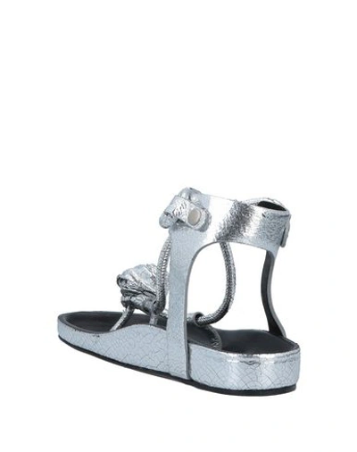 Shop Isabel Marant Flip Flops In Silver
