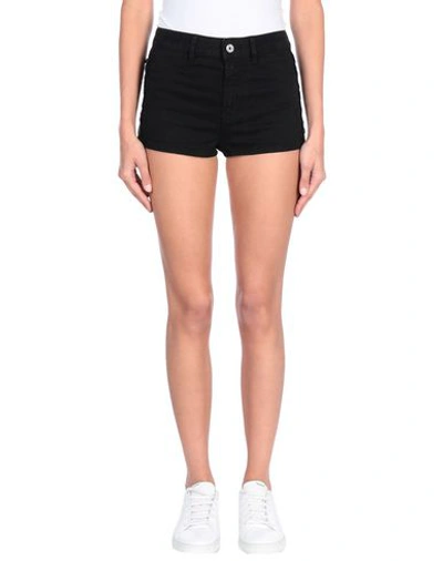 Shop Just Cavalli Denim Shorts In Black