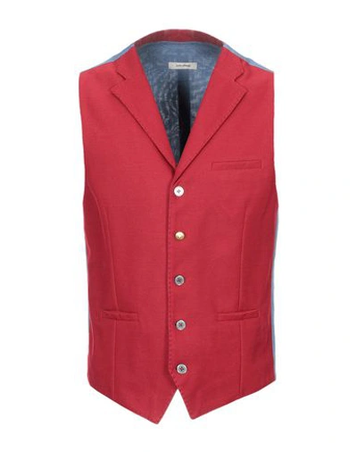 Shop John Sheep Suit Vest In Red