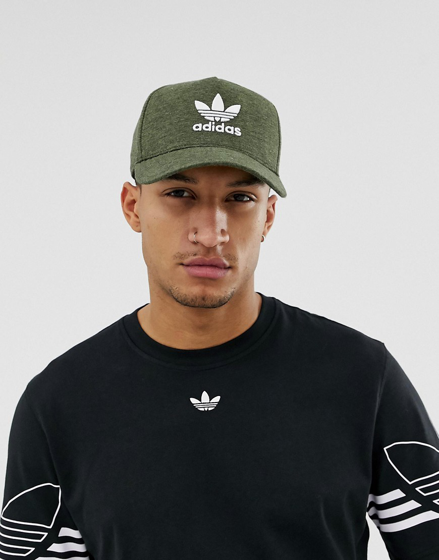 Adidas Originals Melange Trefoil Cap Green - Green | ModeSens