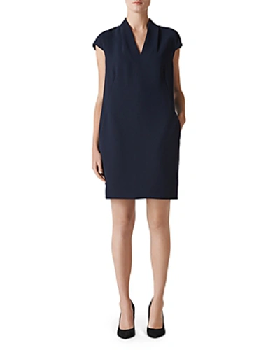 Shop Whistles Paige Crepe Dress In Navy