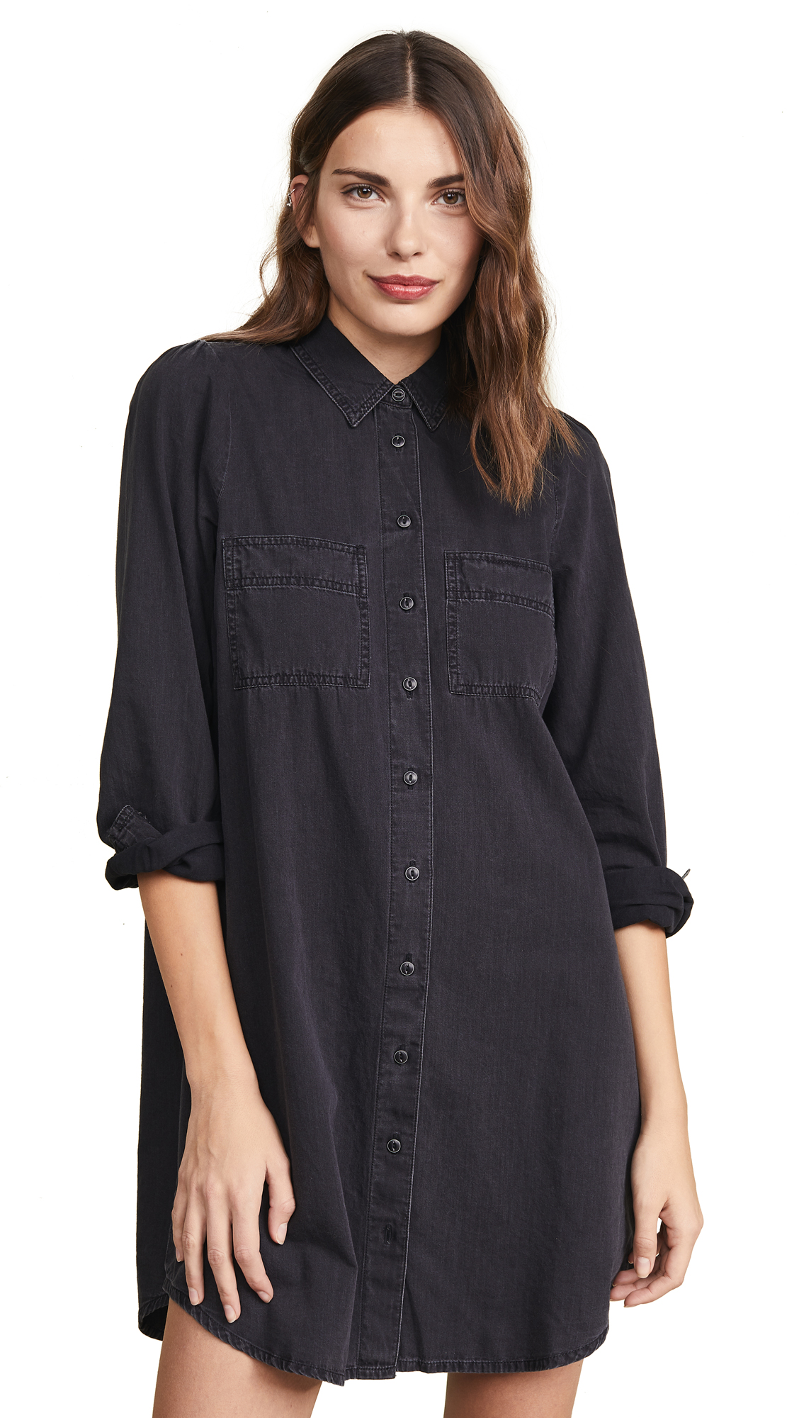madewell black denim dress
