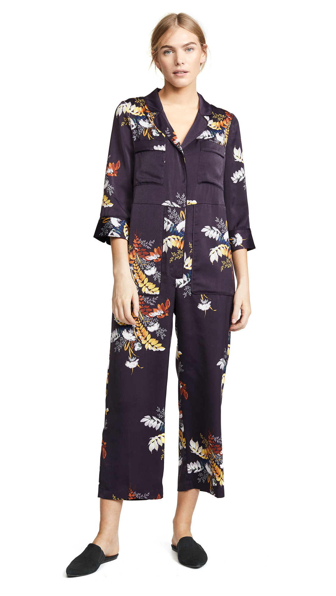 madewell satin pajama jumpsuit