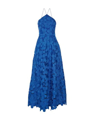 Shop Badgley Mischka Long Dresses In Bright Blue