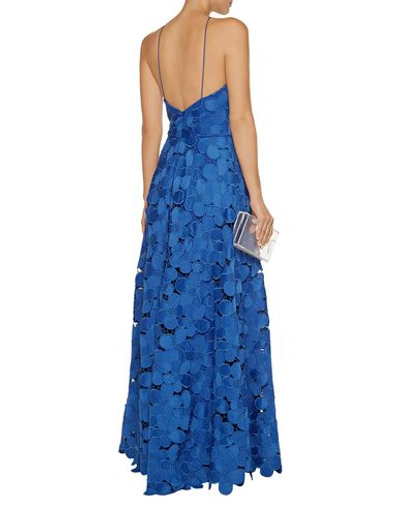 Shop Badgley Mischka Long Dresses In Bright Blue