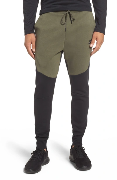 Nike Tech Fleece Jogger Pants In Black/ Twilight Marsh/ Black | ModeSens